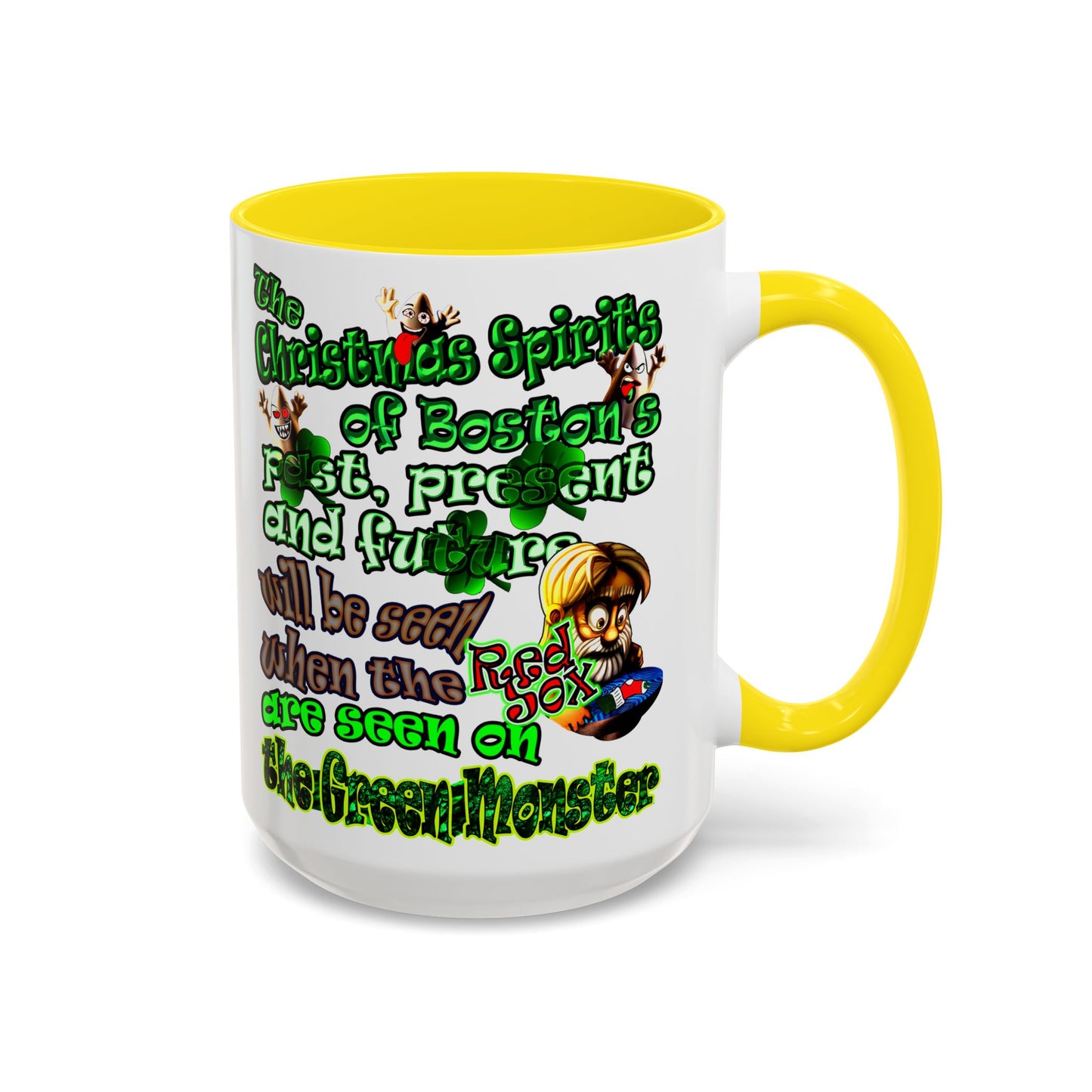 christmas spirits of boston - Accent Mug (white)