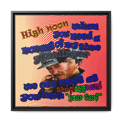 high noon - framed canvas art (yellow-orange wave)