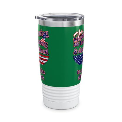 american wing - Ringneck Tumbler, 20oz (dark green)