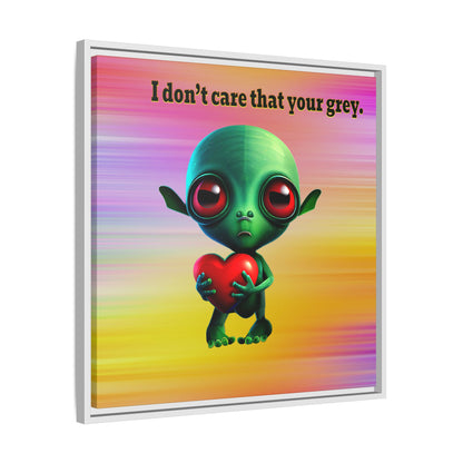 I don't care that your grey - framed canvas art (color blur)