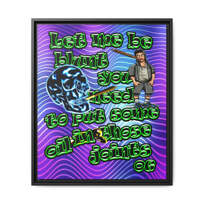 og - framed canvas art (purple wave)
