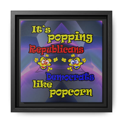 popping like popcorn - framed canvas art (grey-pink wave)