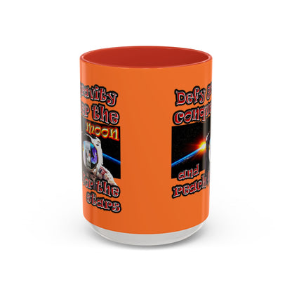 defy conquer reach - Accent Mug (crusta)