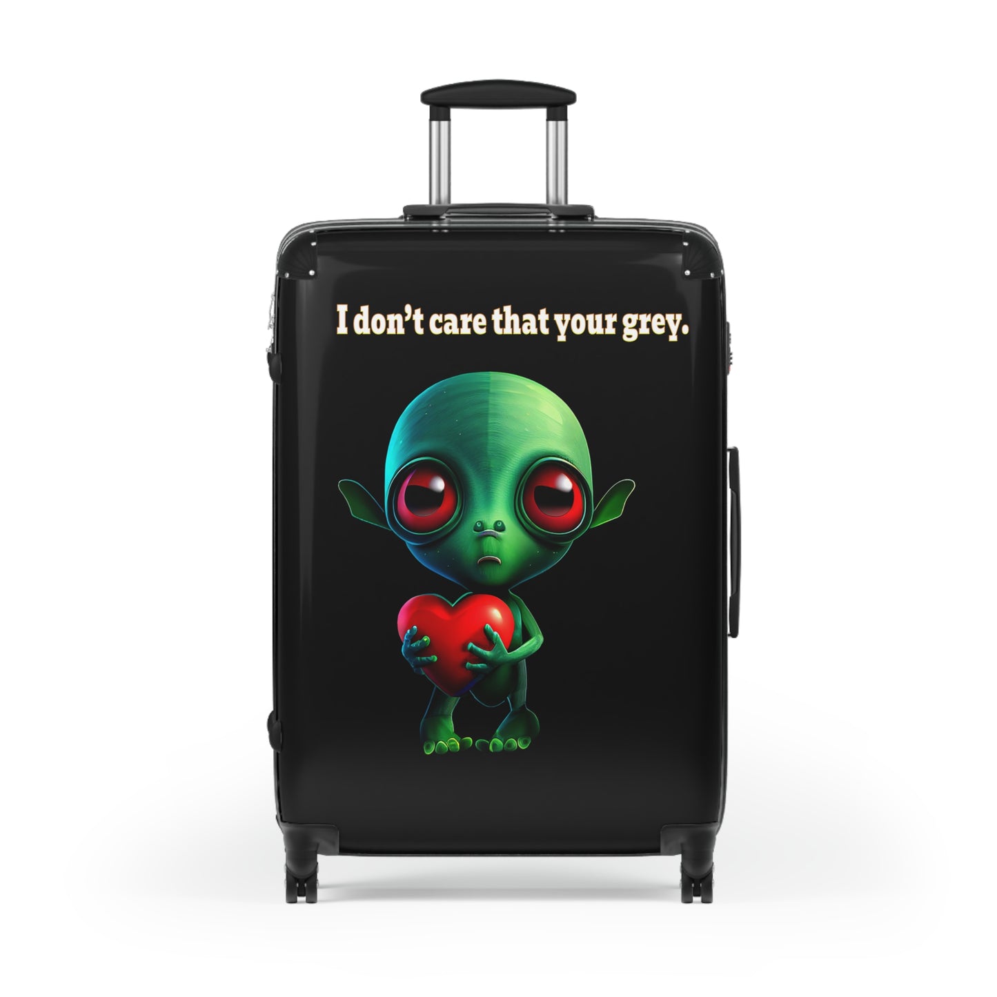 I don't care that your grey - Suitcase (black)
