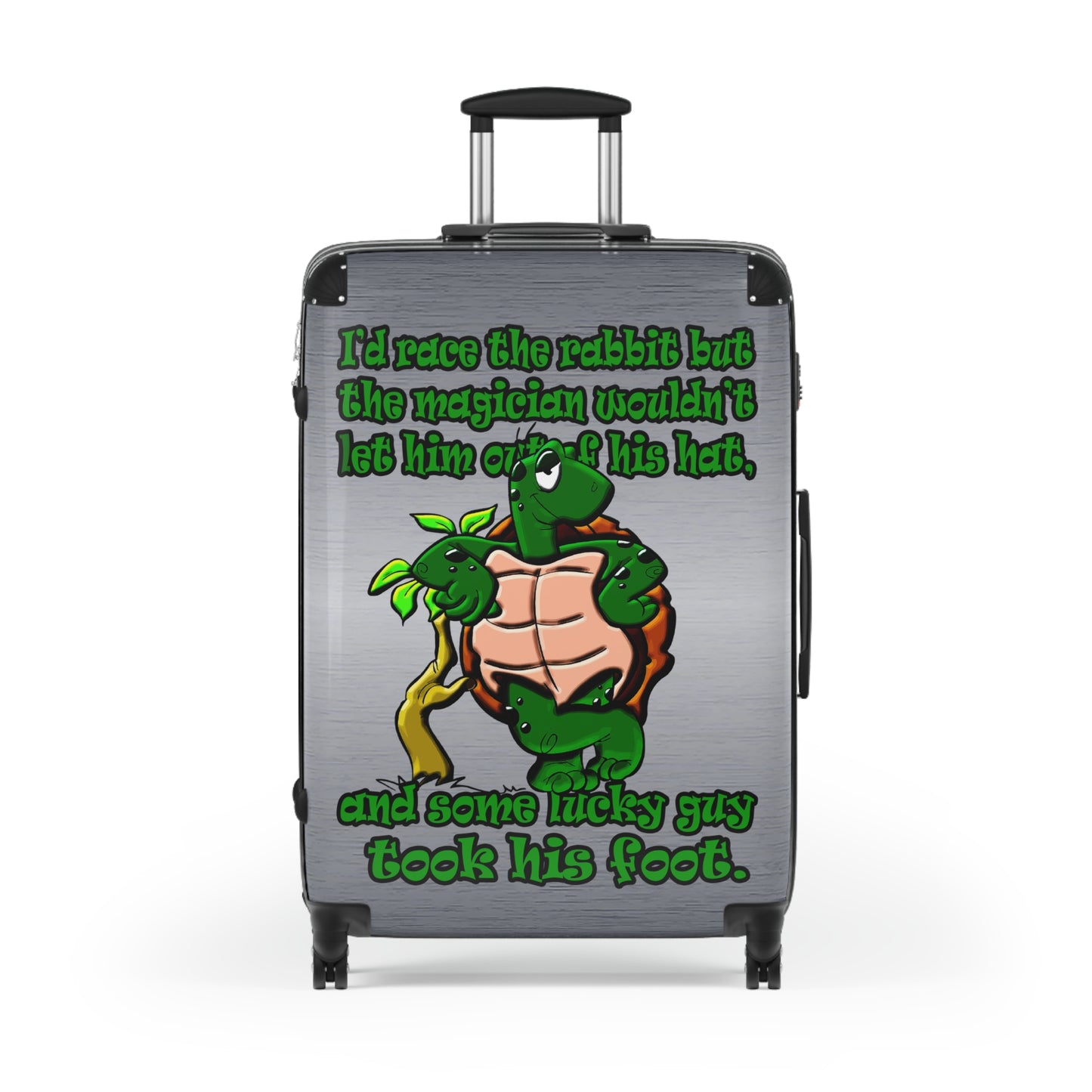 turtle race - Suitcase (brushed nickel)