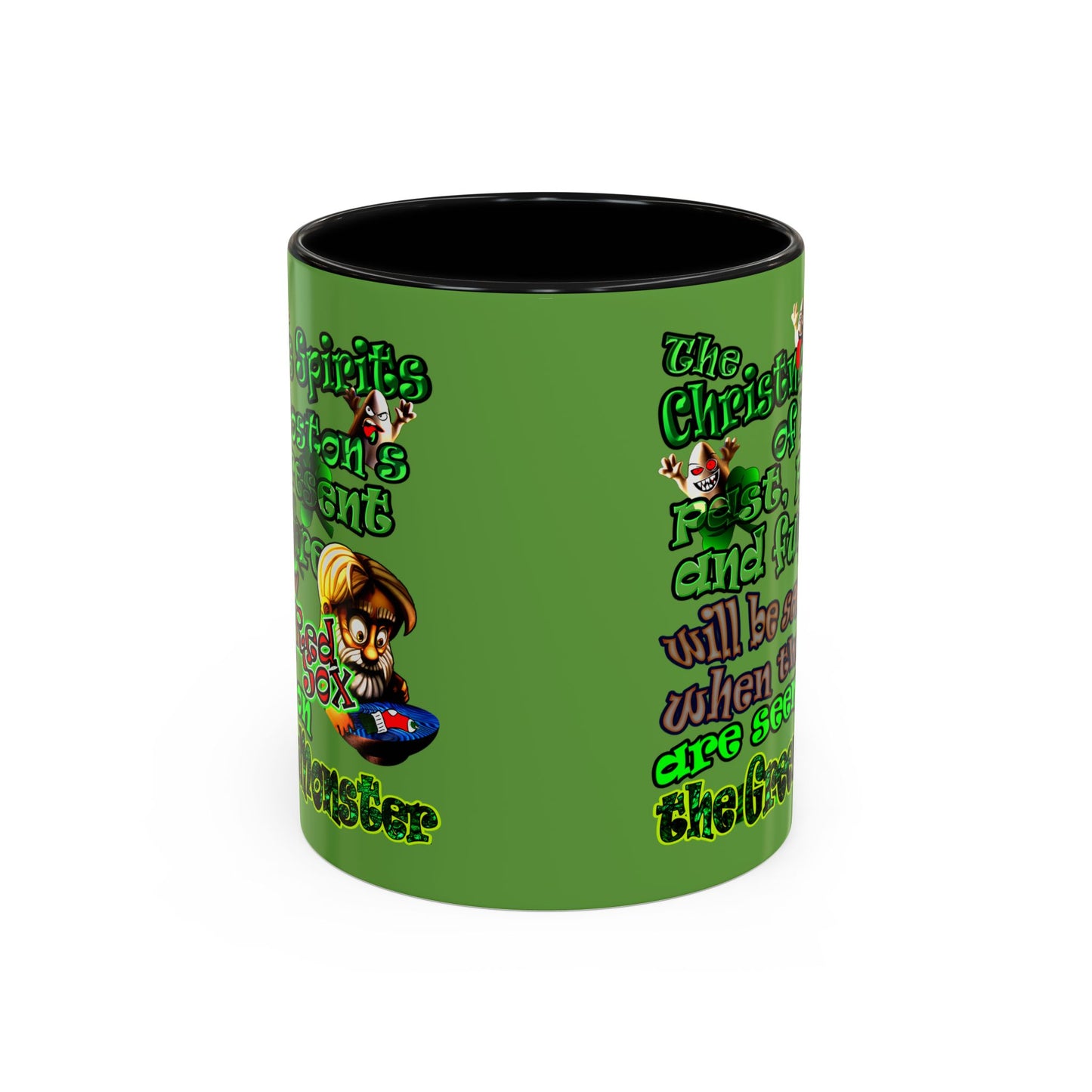 christmas spirits of boston - Accent Mug (green)