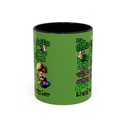 christmas spirits of boston - Accent Mug (green)