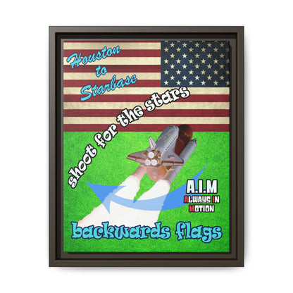 shoot for the stars - framed canvas art (green turf)