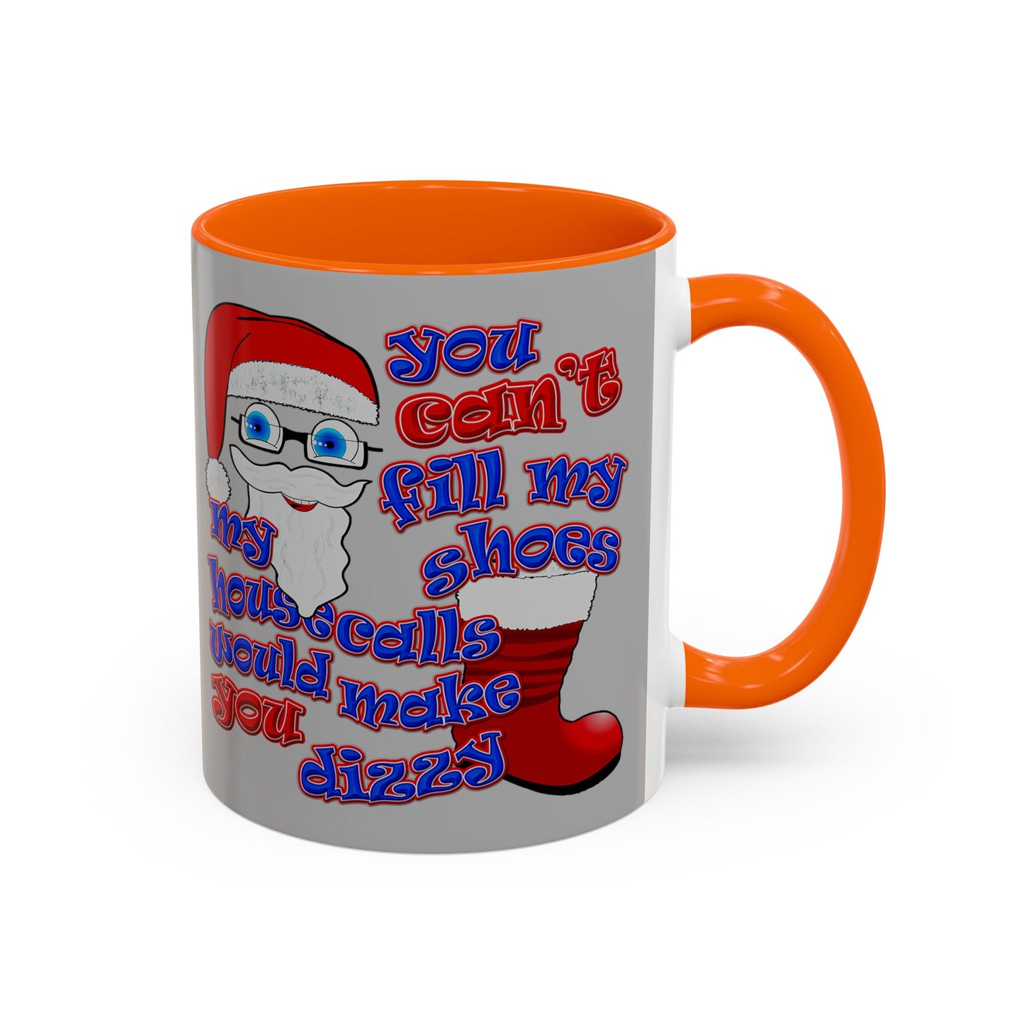 santa's shoes - Accent Mug (light grey)