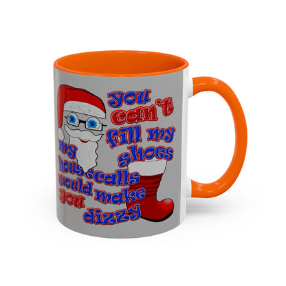 santa's shoes - Accent Mug (light grey)