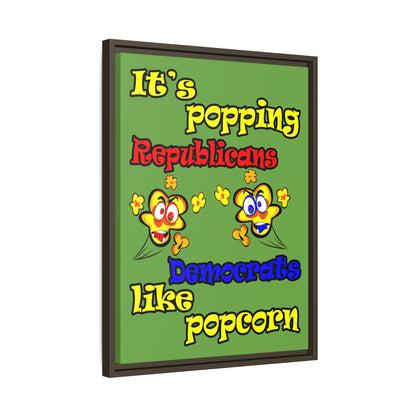 popping like popcorn - framed canvas art (green)