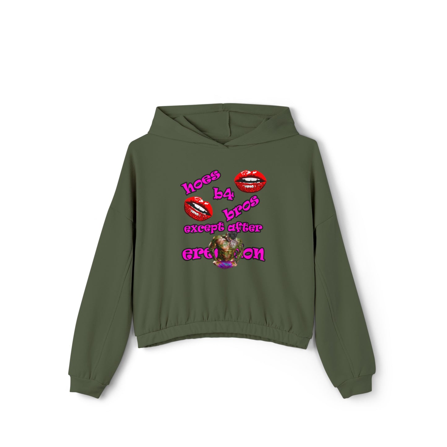 hoes b4 bros - Women's Cinched Bottom Hoodie