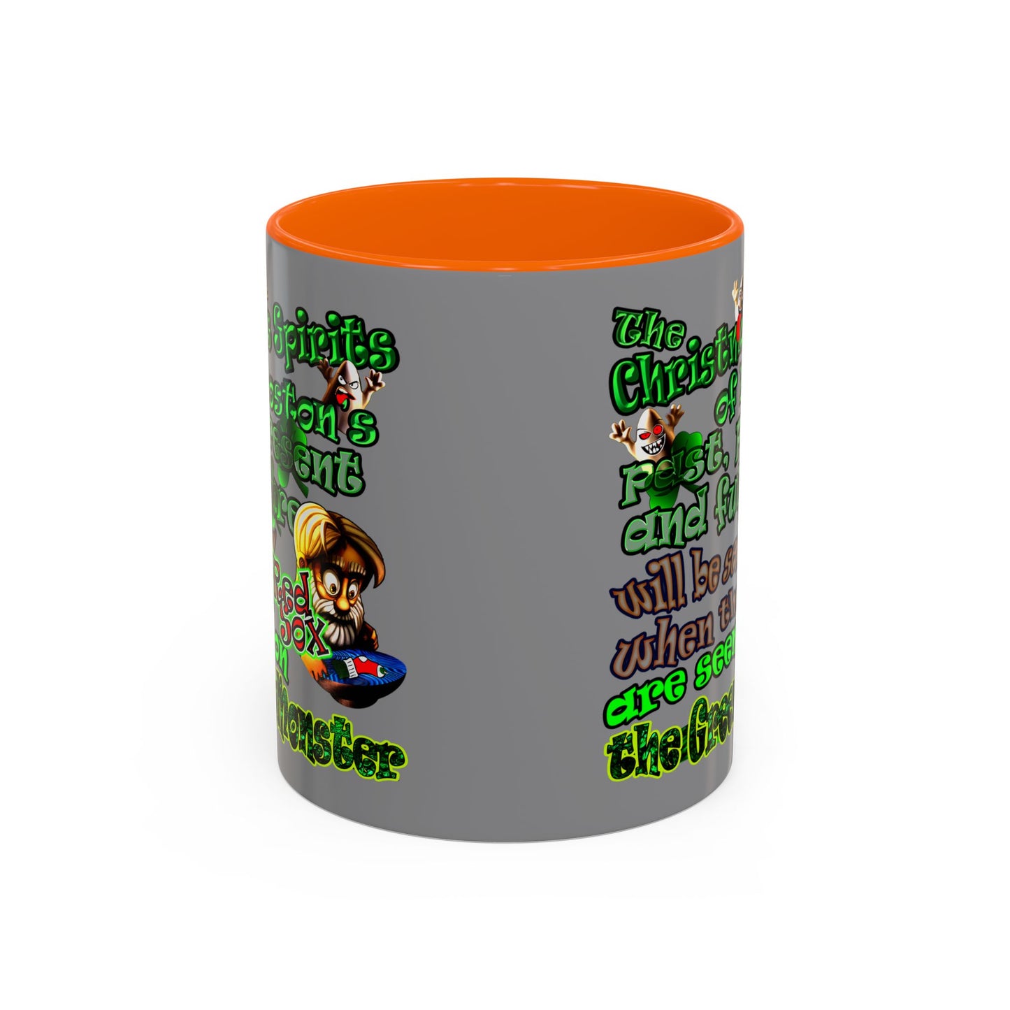 christmas spirits of boston - Accent Mug (grey)