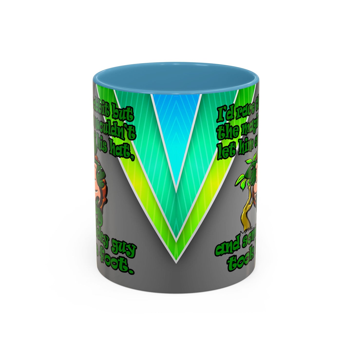 turtle race - Accent Mug (rainbow split)
