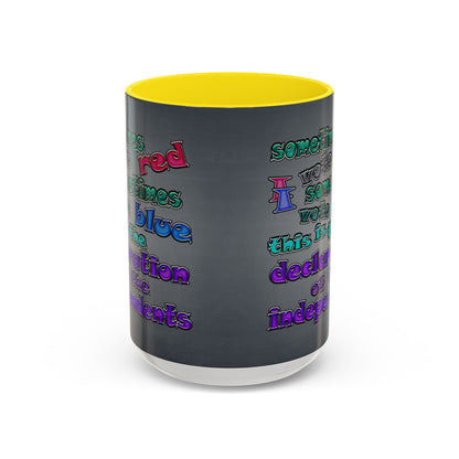 declaration of the independents - Accent Mug (grey-light grey)