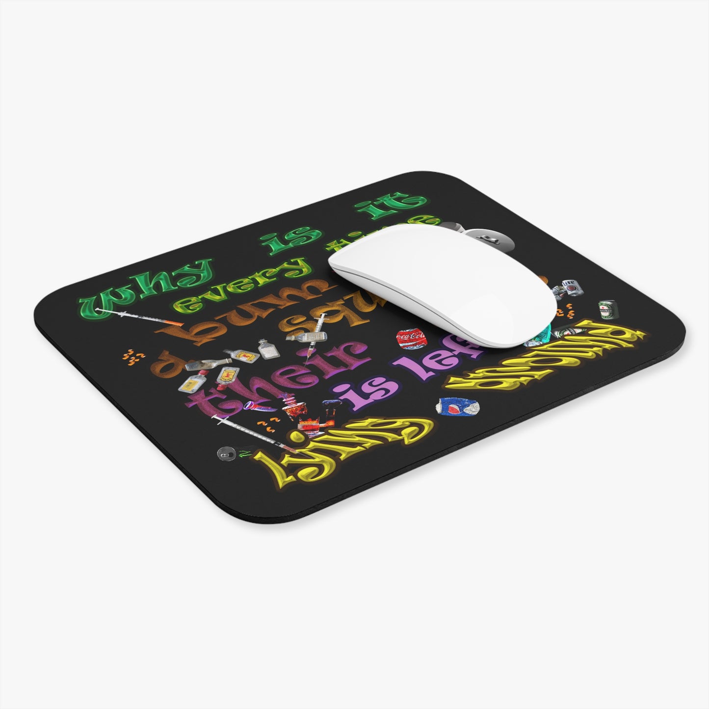 the bum's shit - Mouse Pad (Rectangle) (black)