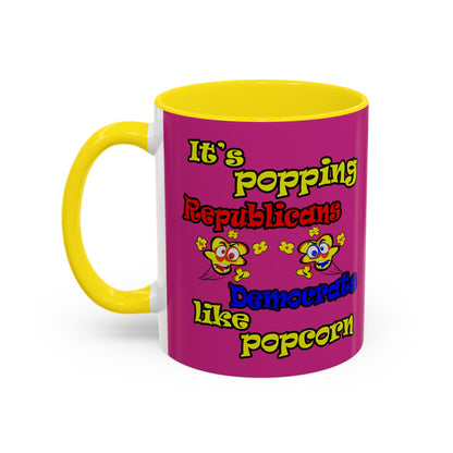 popping like popcorn - Accent Mug (pink)