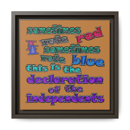 declaration of the independents - framed canvas art (light brown)