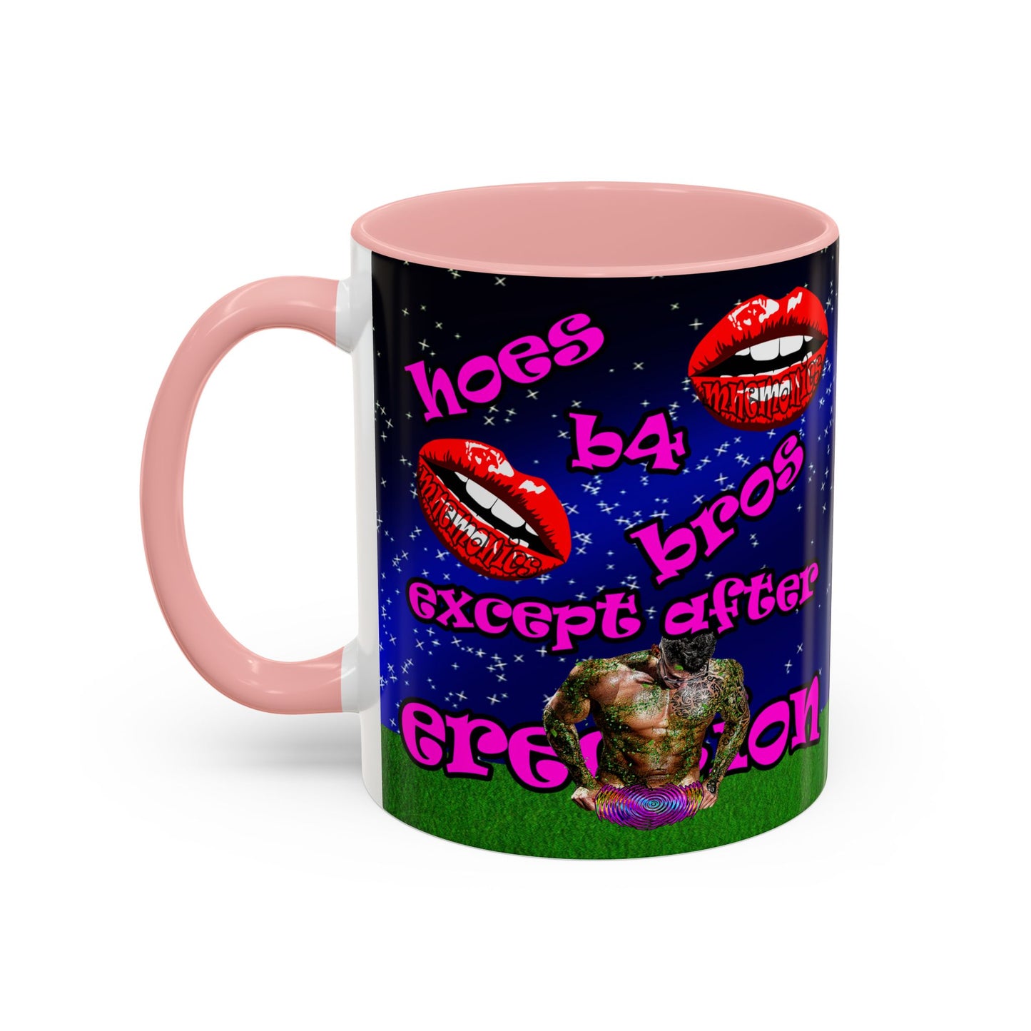 hoes b4 bros - Accent Mug ('snoops' background)