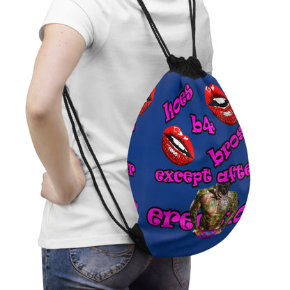 hoes b4 bros - Drawstring Bag (dark blue)