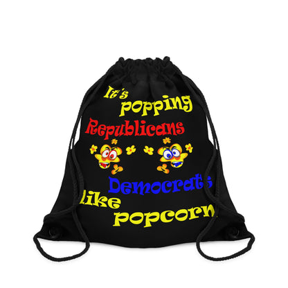 popping like popcorn - Drawstring Bag (black)