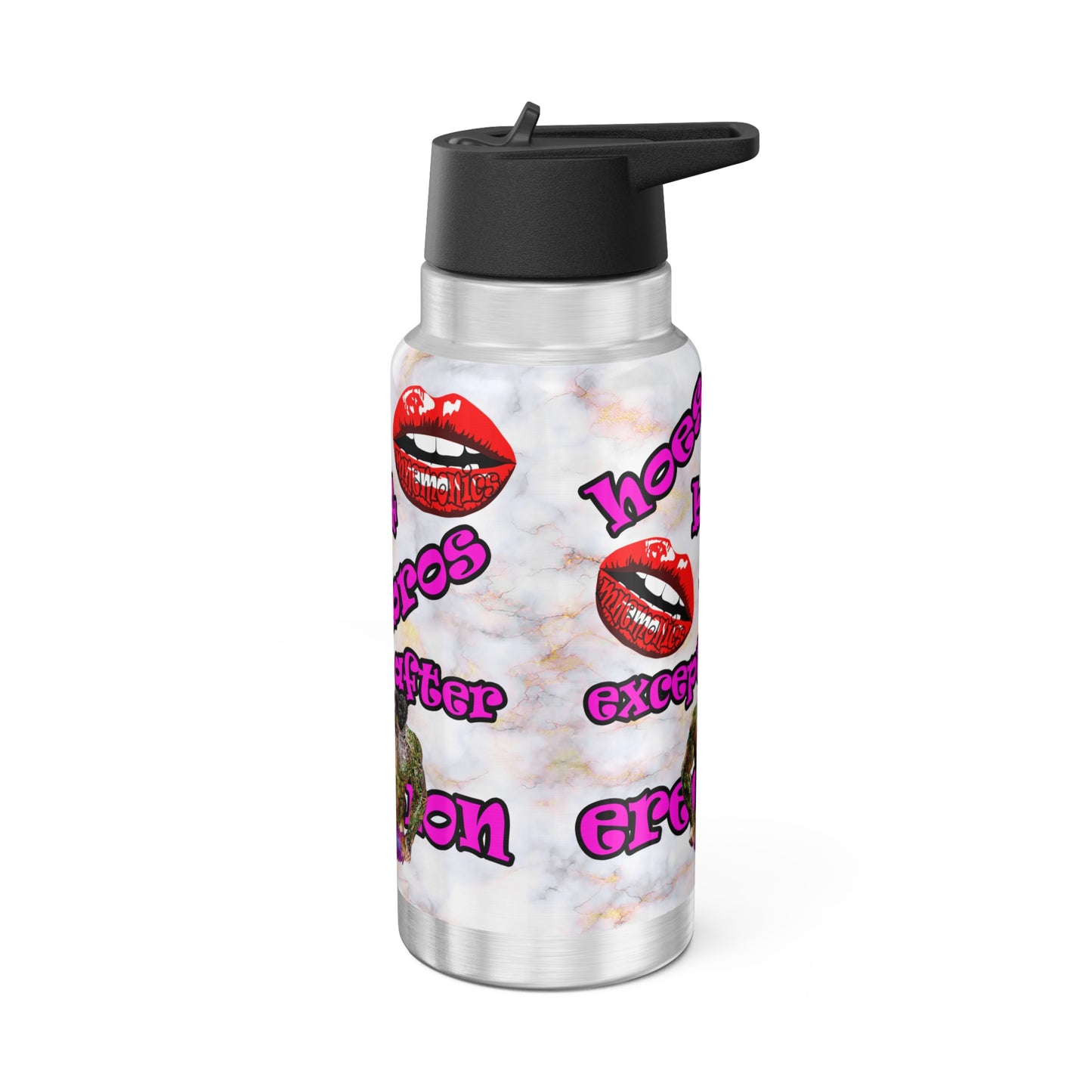 hoes b4 bros - Gator Tumbler, 32oz  (white marble)