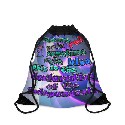 declaration of the independents - Drawstring Bag (grey-pink wave)