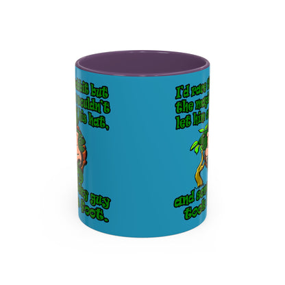 turtle race - Accent Mug (turquoise)