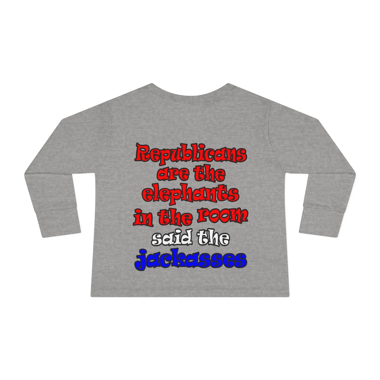 donkeys and elephants - Toddler Long Sleeve Tee