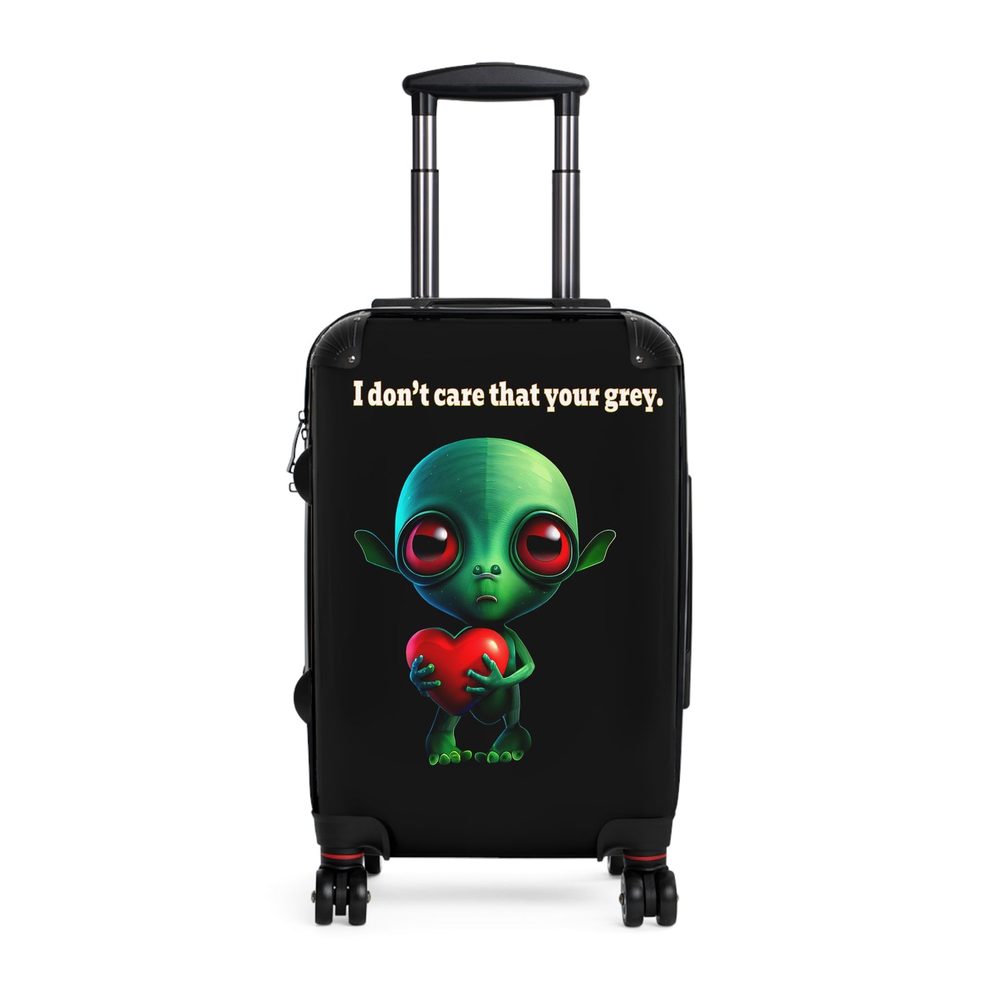 I don't care that your grey - Suitcase (black)