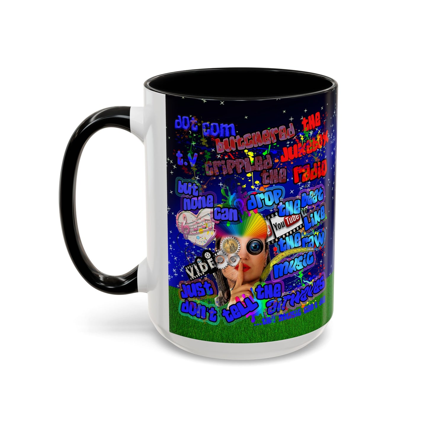 drop the beat - Accent Mug ('snoops' background)