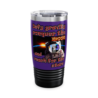 defy conquer reach - Ringneck Tumbler, 20oz (purple)