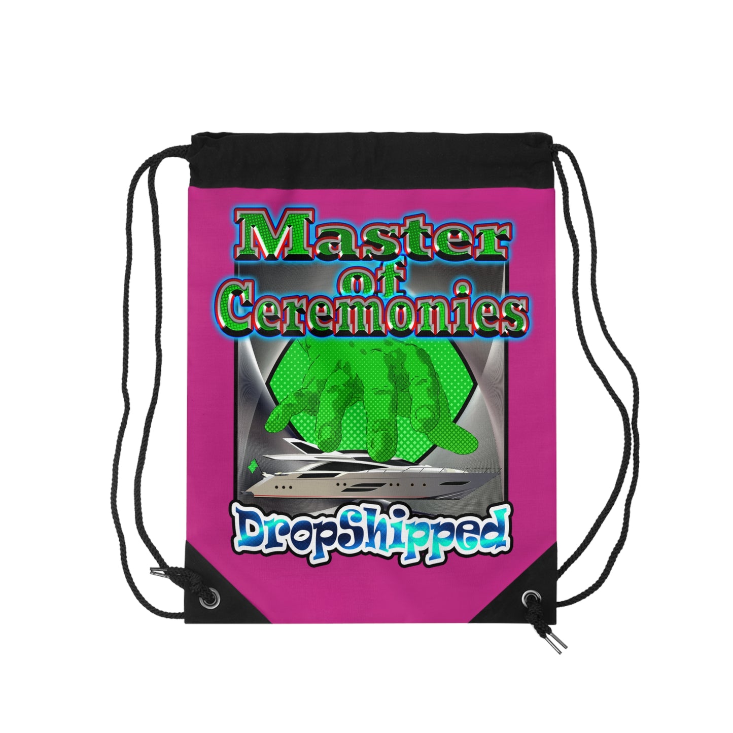 logo - Drawstring Bag (pink)