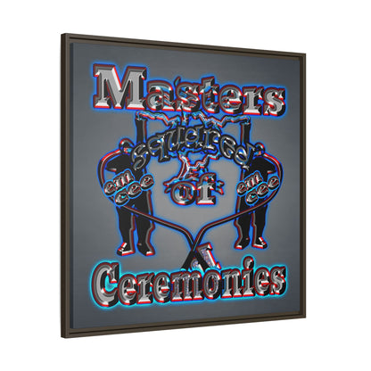 em cee squared - framed canvas art (grey-light grey)