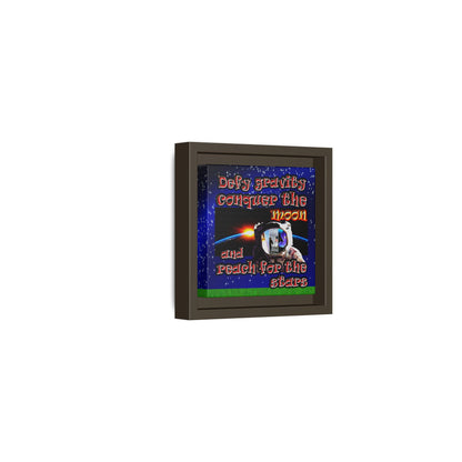 defy conquer reach - framed canvas art ('snoops' background)