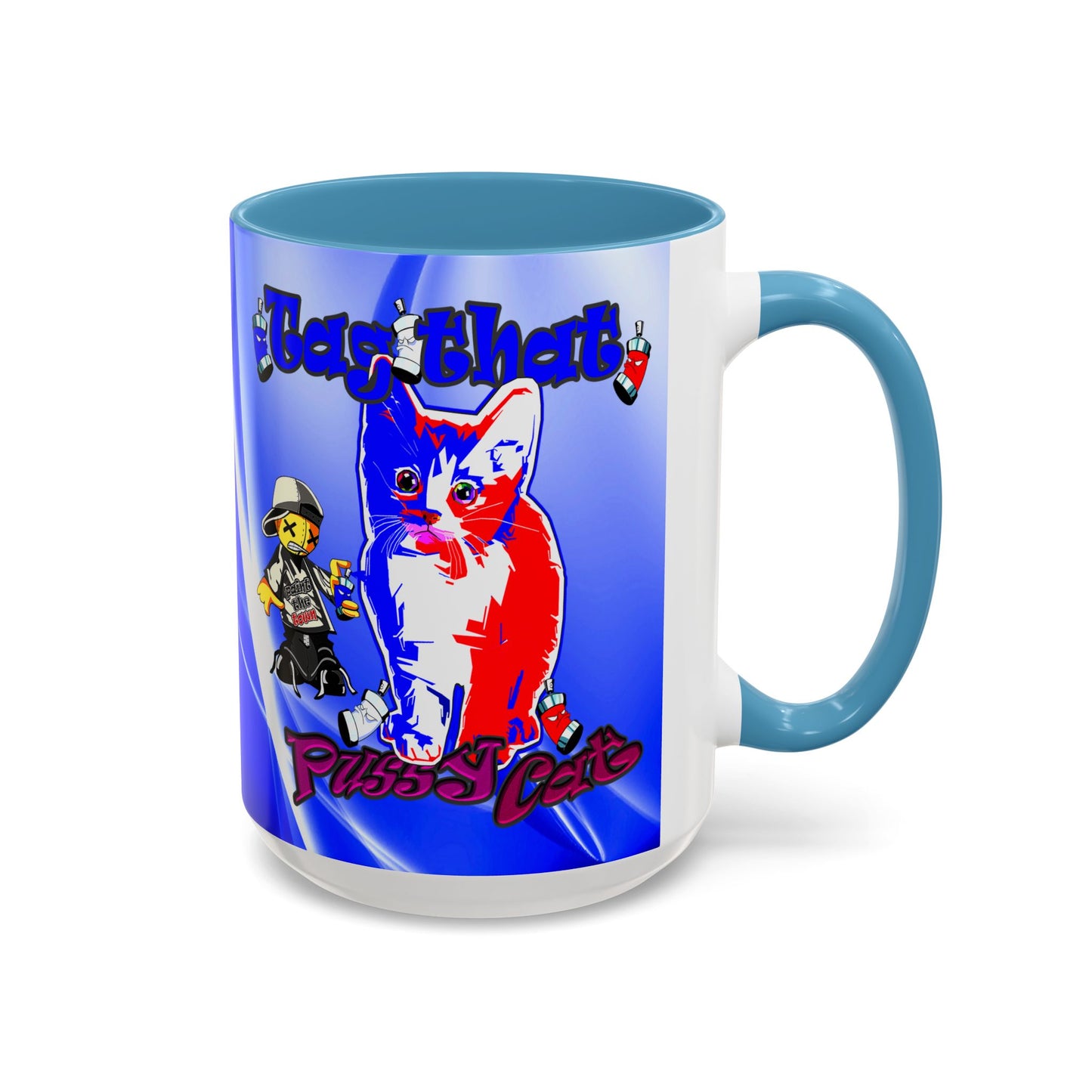 tag that - Accent Mug (blue-white wave)
