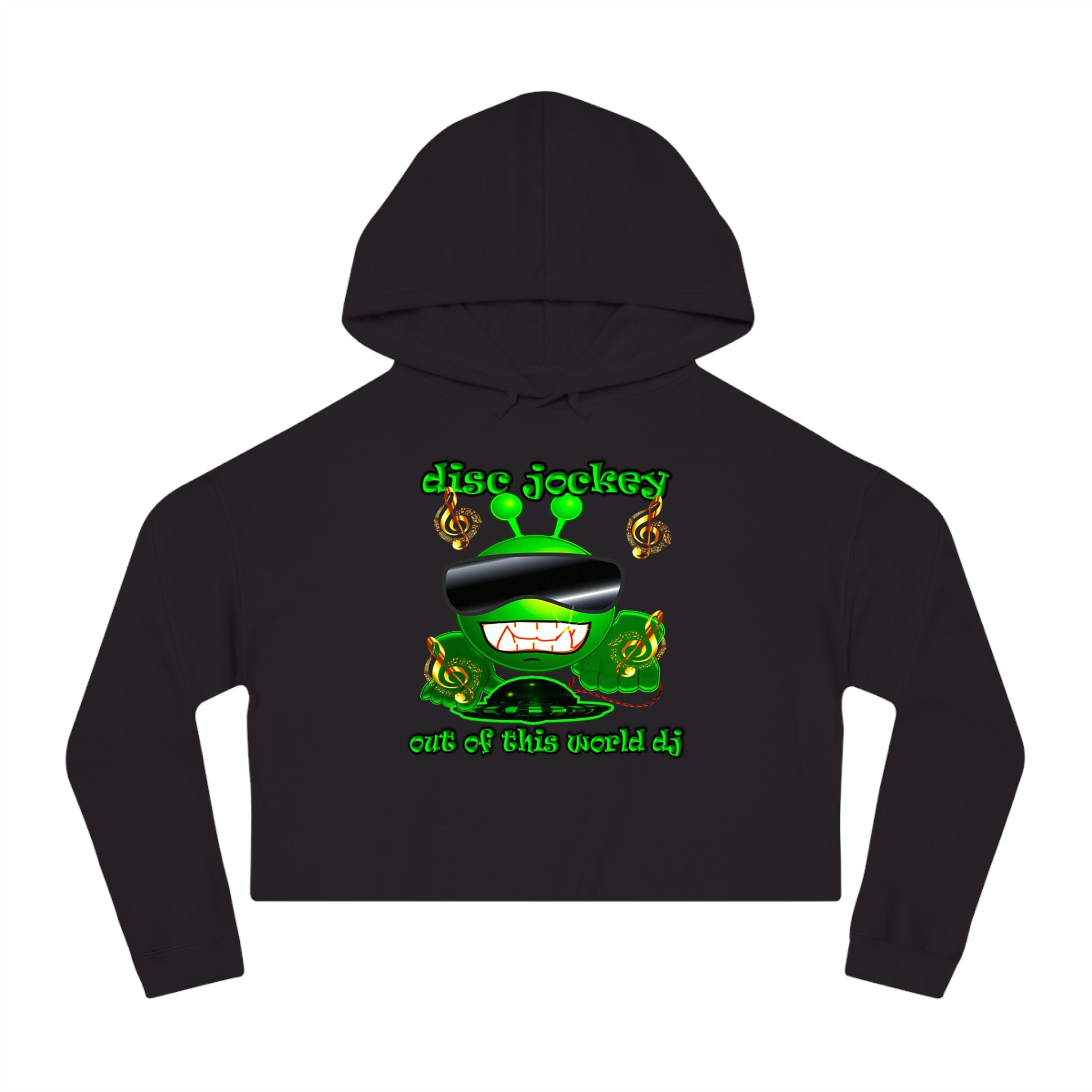 disc jockey - Women’s Cropped Hooded Sweatshirt