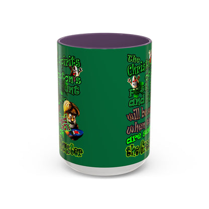christmas spirits of boston - Accent Mug (dark green)