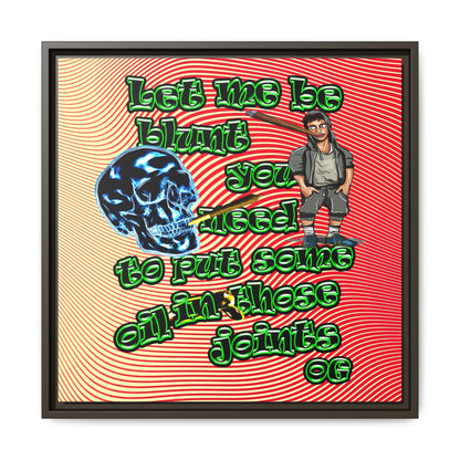 og - framed canvas art (yellow-orange wave)