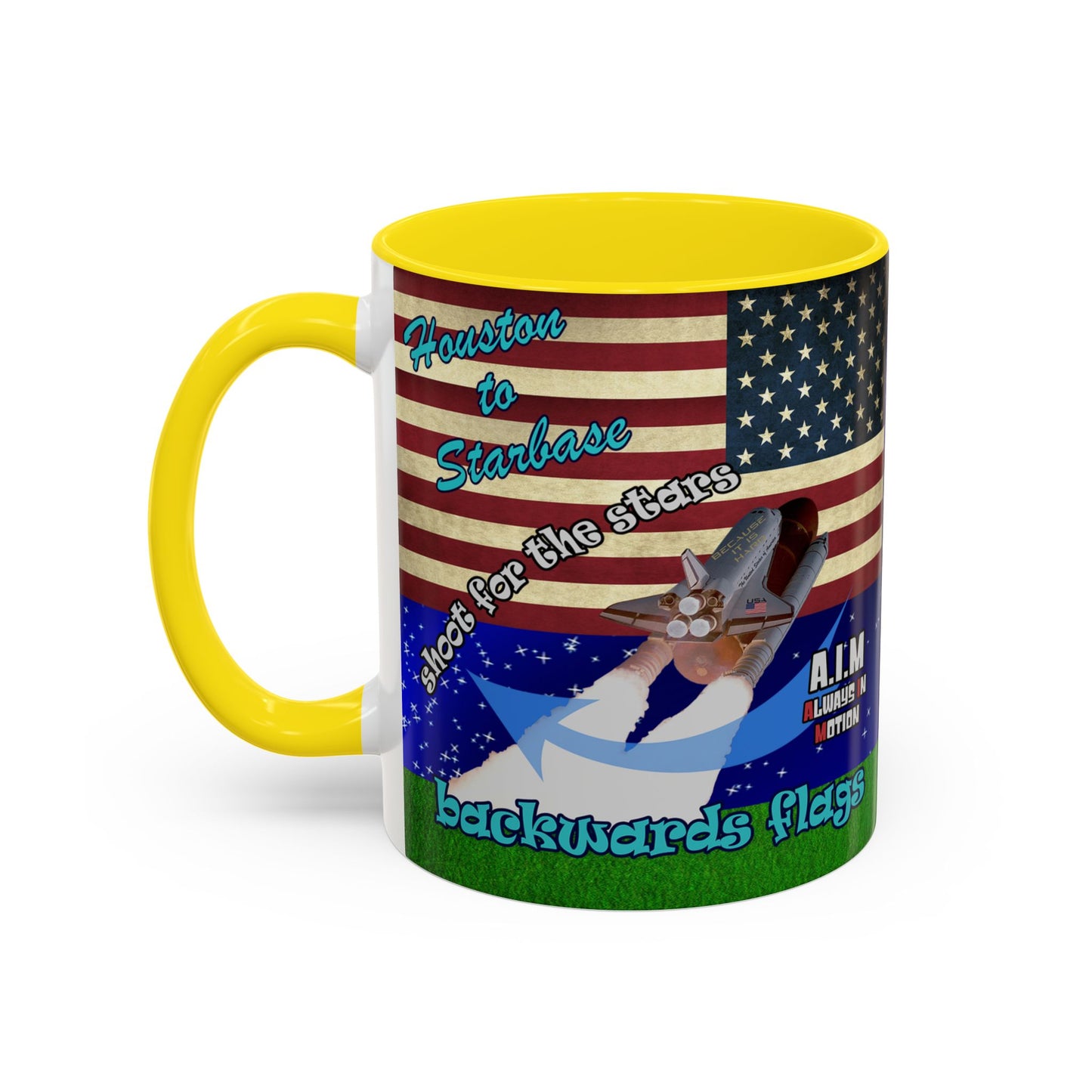 shoot for the stars - Accent Mug ('snoops' background)