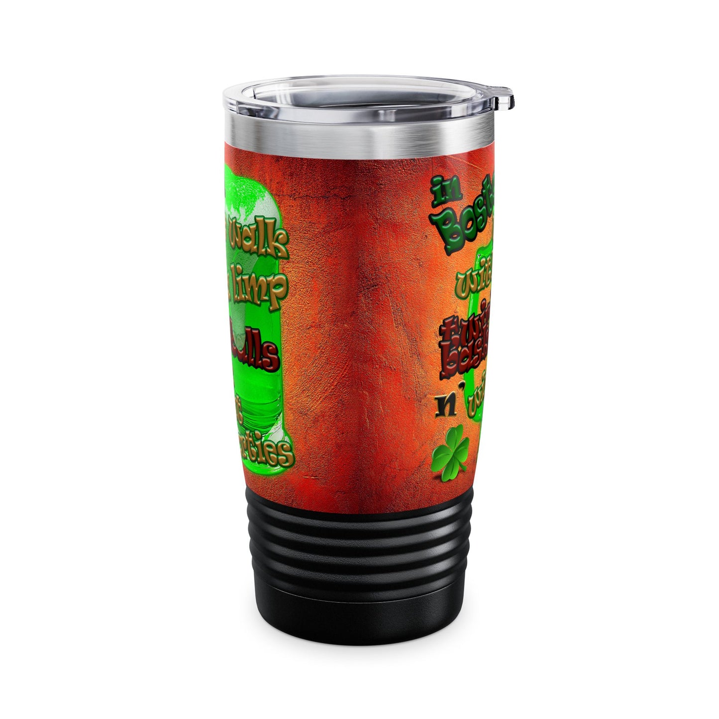 celtics logo - Ringneck Tumbler, 20oz (burnt orange)