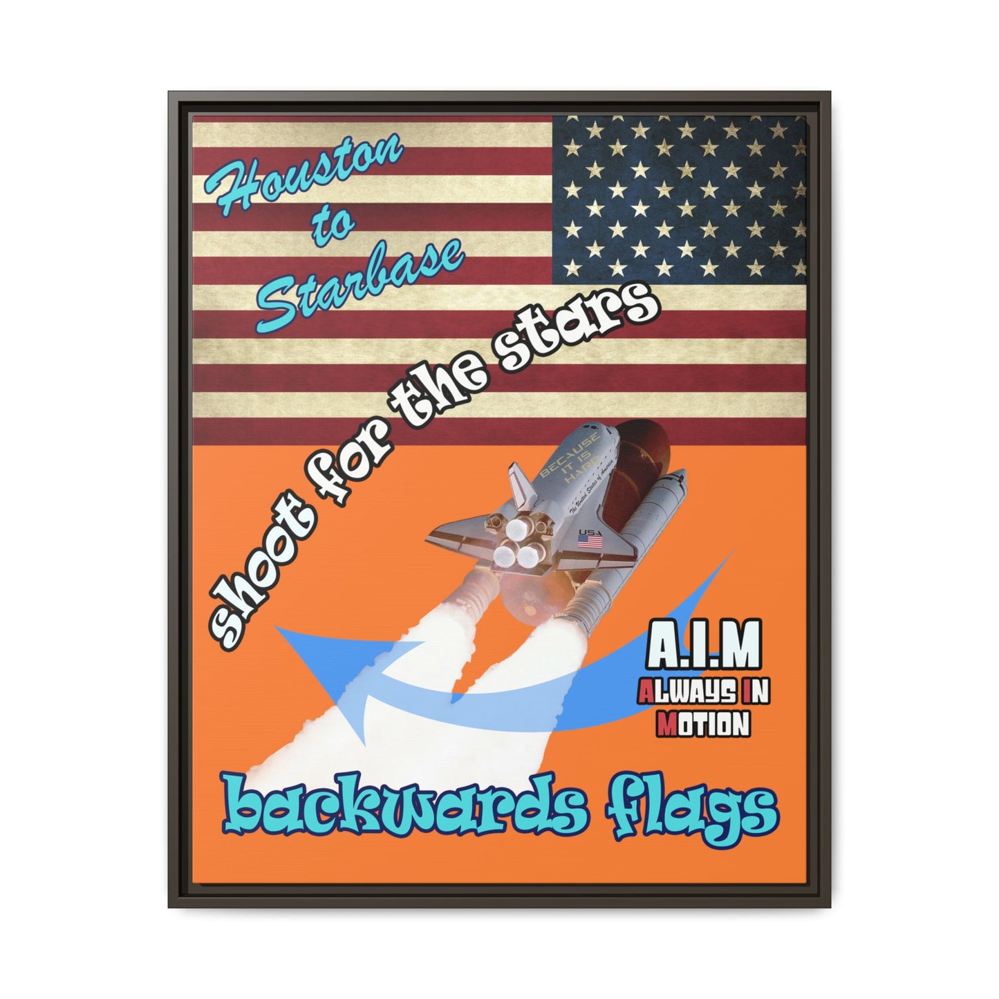 shoot for the stars - framed canvas art (crusta)