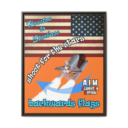 shoot for the stars - framed canvas art (crusta)