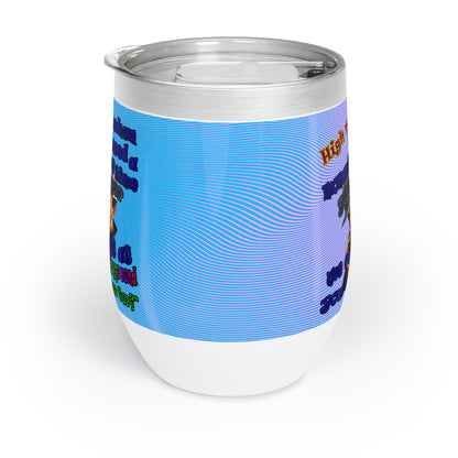 high noon - Chill Wine Tumbler (light blue-purple wave)