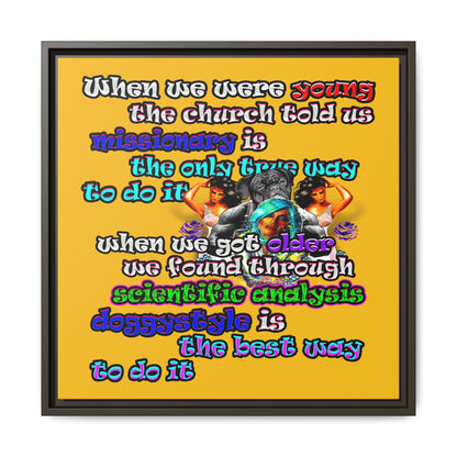 doggystyle - framed canvas art (yellow)