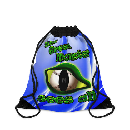 green monster - Drawstring Bag (blue-white wave)