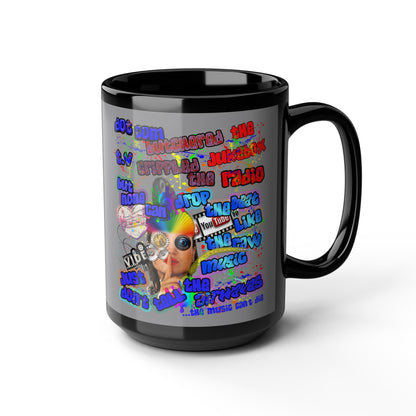 drop the beat - Black Mug (grey)