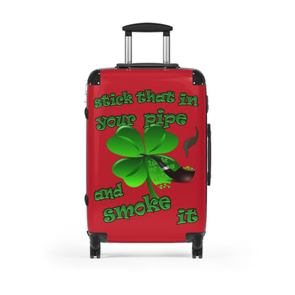 stick that in your pipe and smoke it - Suitcase (dark red)