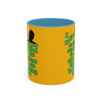 noticed you noticing - Accent Mug (yellow)