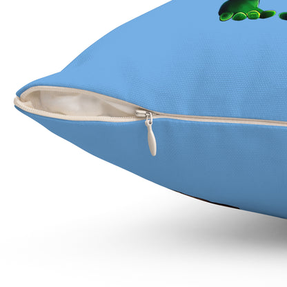 I don't care that your grey - Spun Polyester Square Pillow - (light blue)